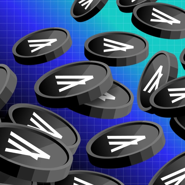 Algorand blockchain development on background