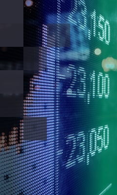 digital stock market display