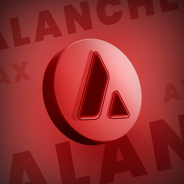 Avalanche blockchain development services on futuristic background