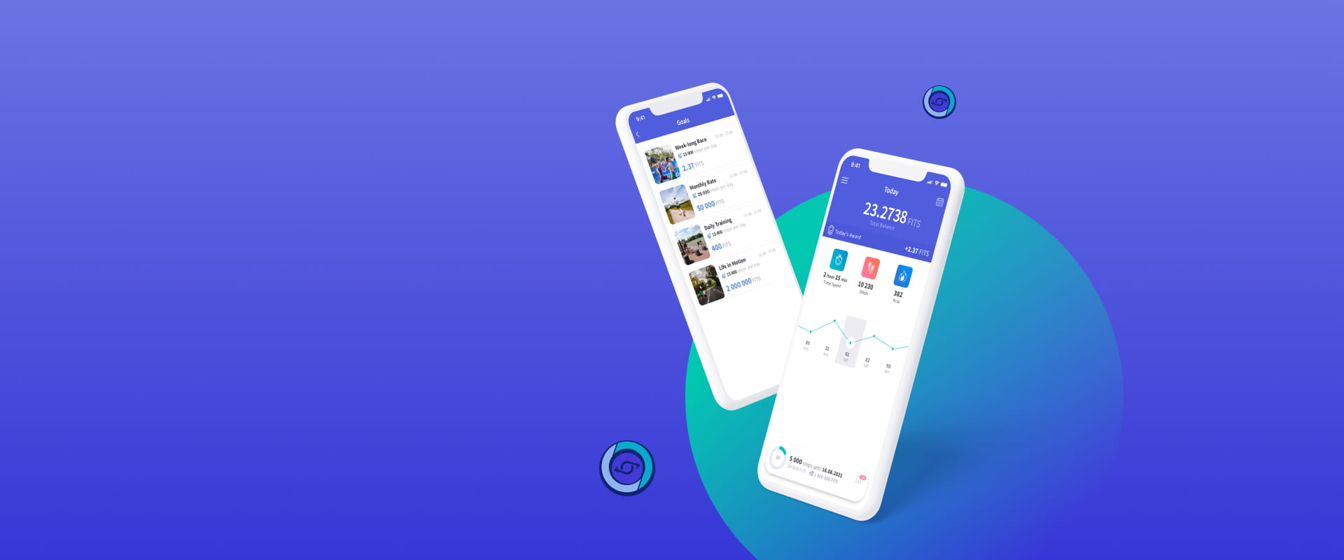 smartphone with fitness chain app on the screen