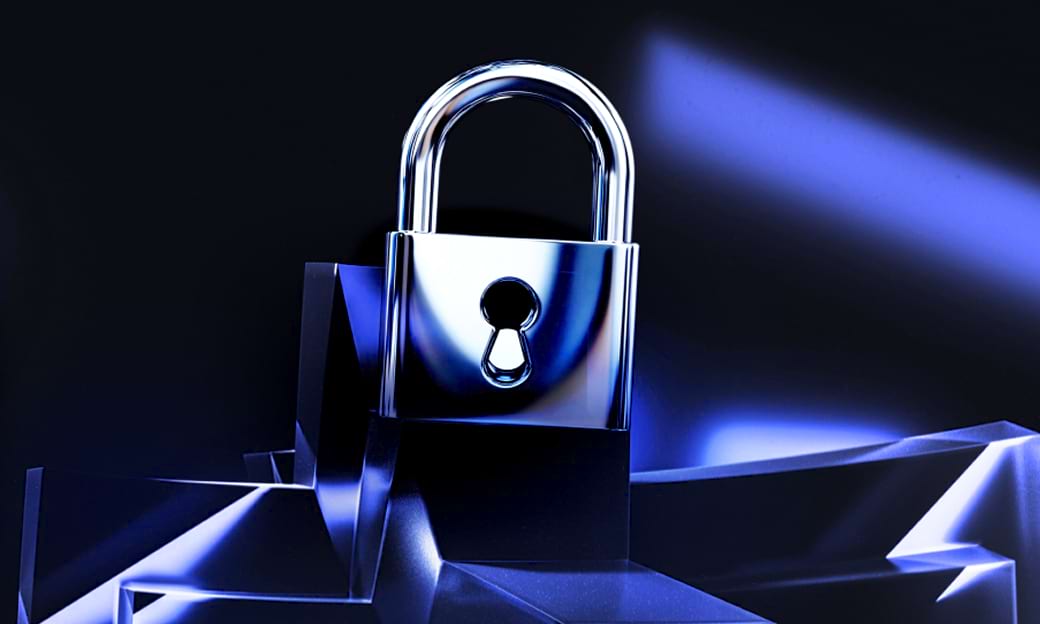Padlock figure representing private blockchain security