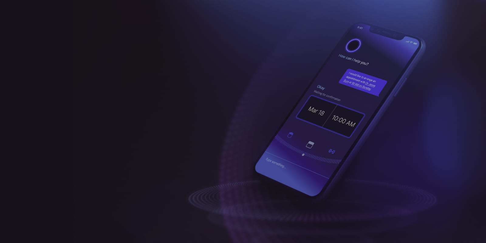 mobile phone with chatbot app