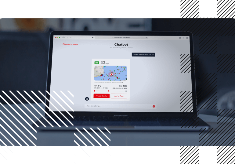 chatbot support at laptop