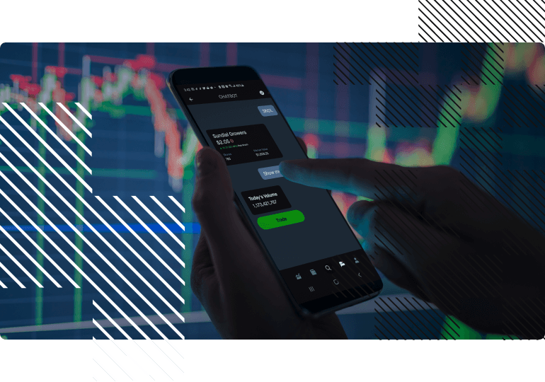 search for finance data via phone
