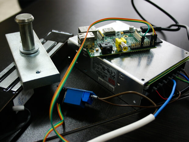 IoT devices on a dark table