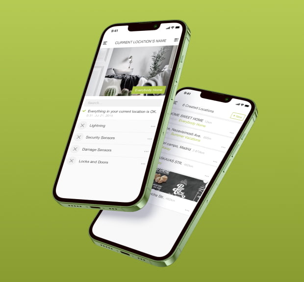The screenshots of UI of CTRL app