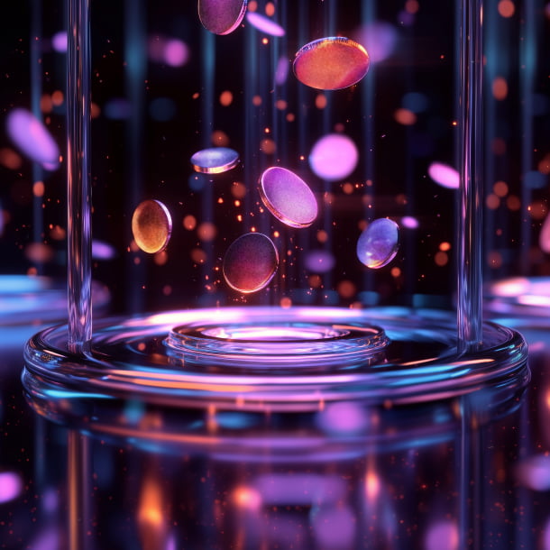 Telegram mini app on futuristic background