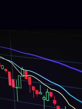 A decreasing linear chart