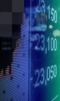 A stats chart demonstrating the results of financial data analytics