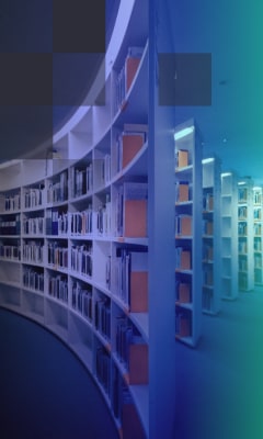 The library with circle-style bookshelves