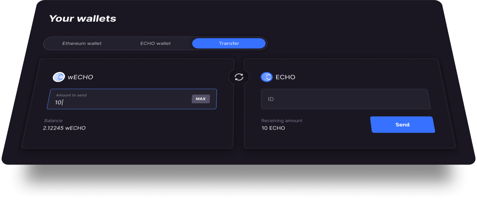 The screenshot of a wallet page
