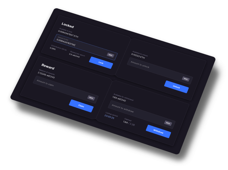 The screenshot of Locked and Reward functionality