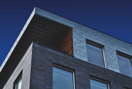 A view on a corner of a building