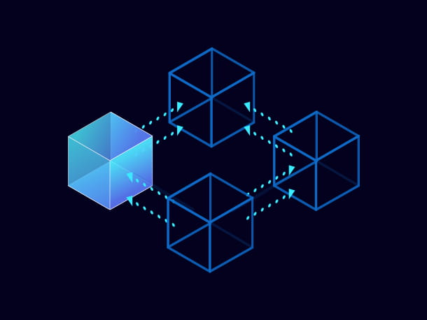 A scheme of blocks symbolizing decentralized governance paradigm