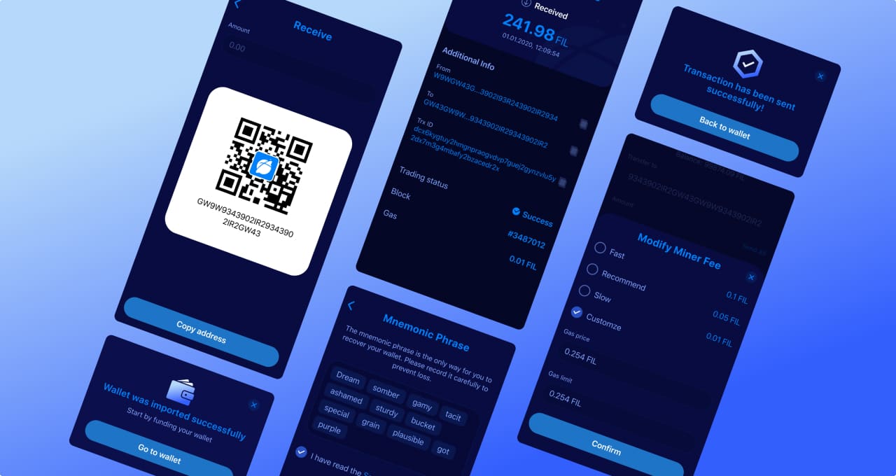 The collage of a few UIs of FileStar