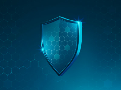 A blue shield symbolizing insurance companies