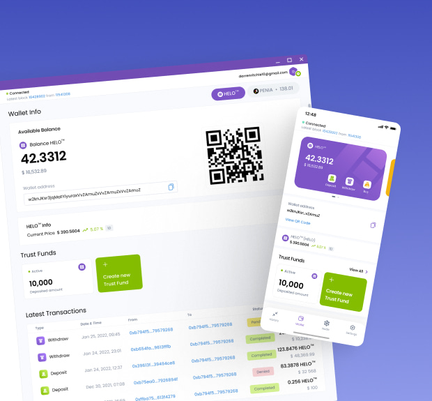 The illustration of Eco-friendly blockchain platform project