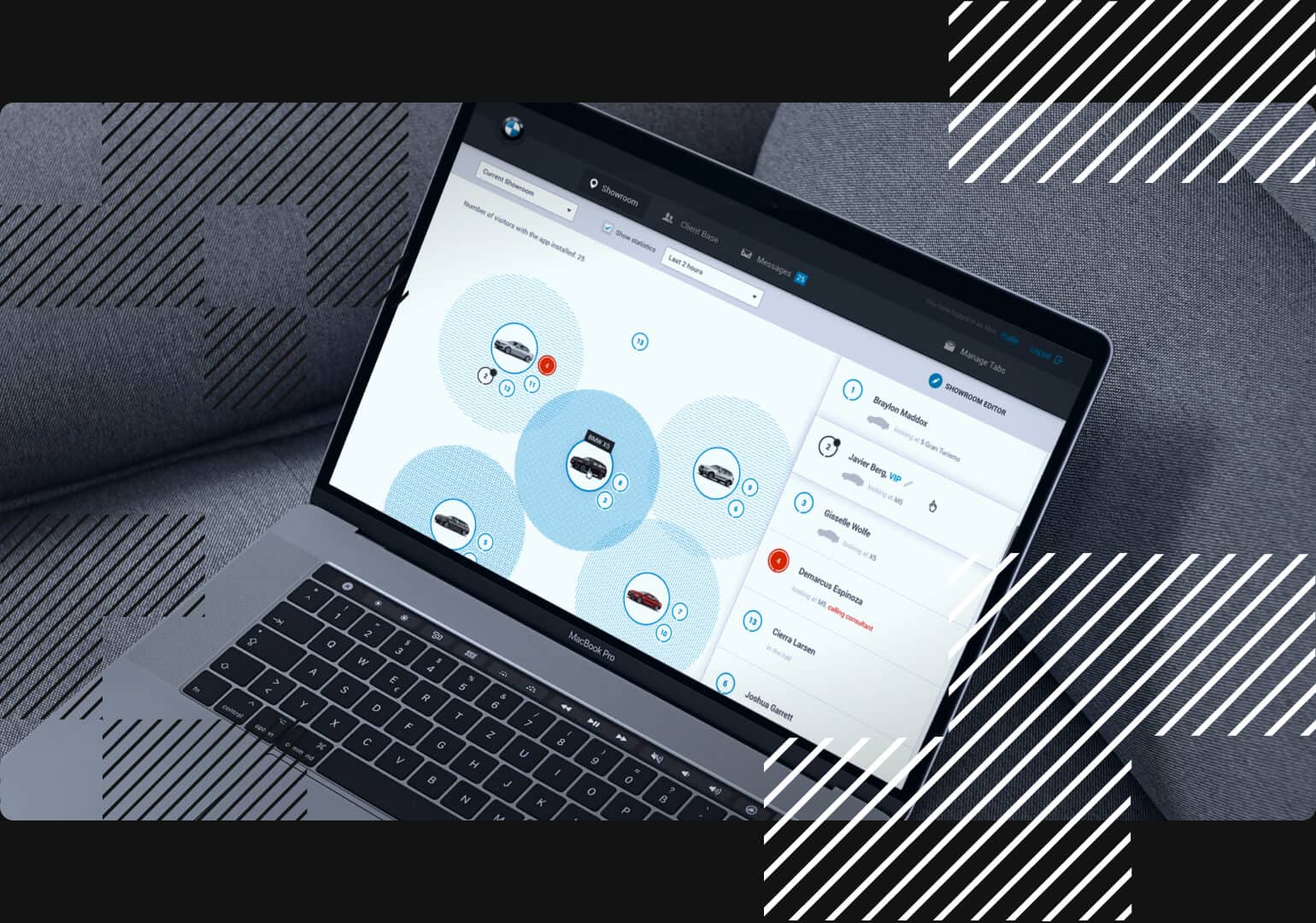 A solution for smart retail and logistics working on a grey laptop