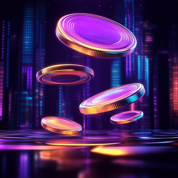 Jetton development services on futuristic background