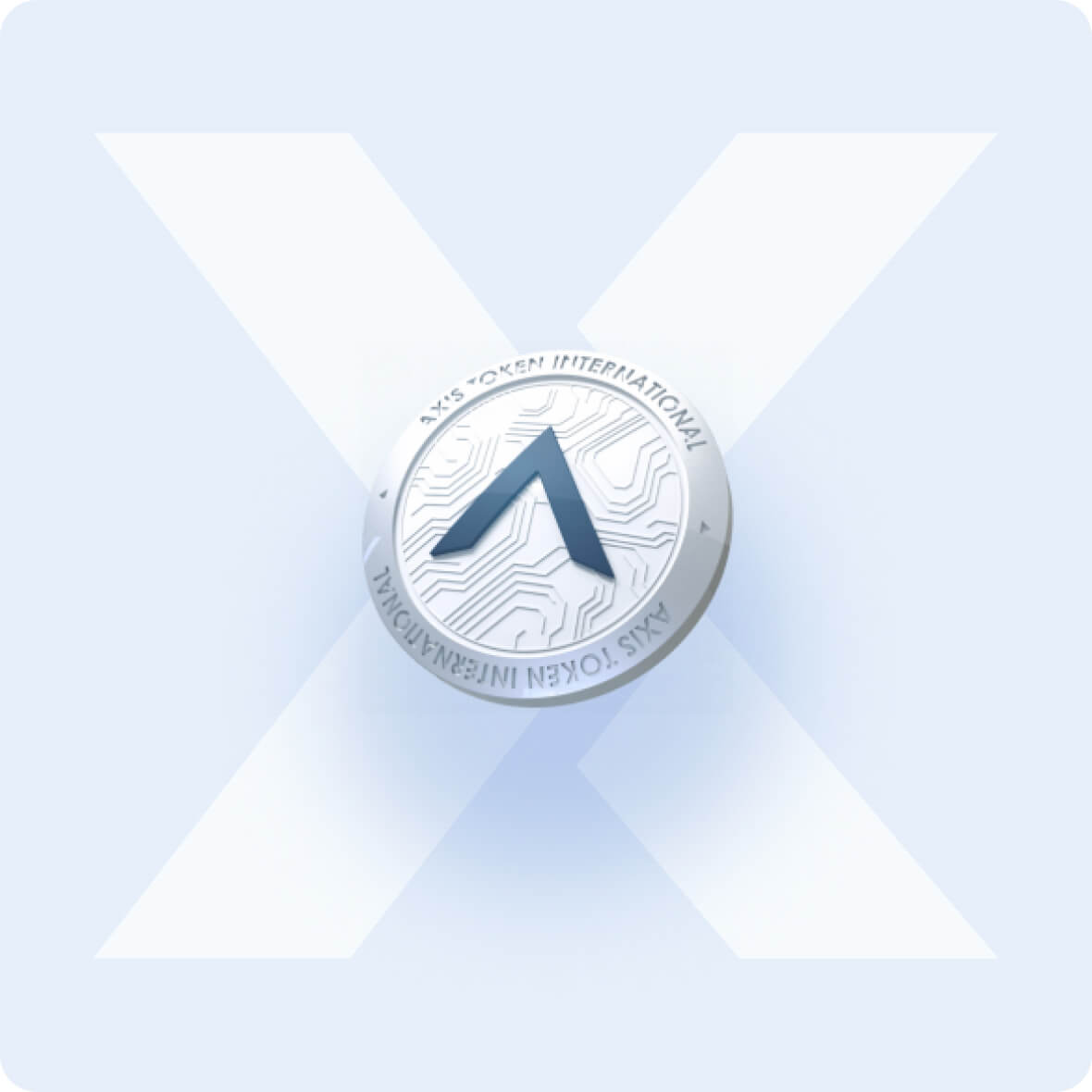 AXIS token of a PixelPlex logo background