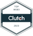 Clutch badge to a Top Web3 Company 2023