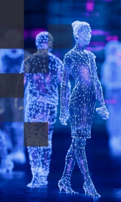 People taking part in a metaverse event