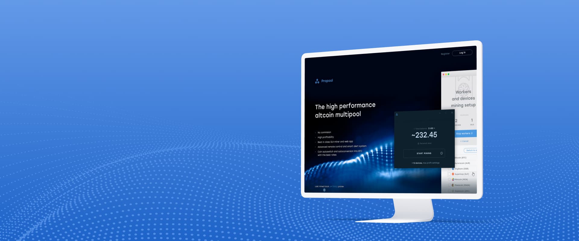 Multicoin Cryptocurrency Mining Pool