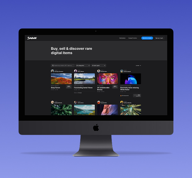 The illustration of NFT marketplace for video creators project