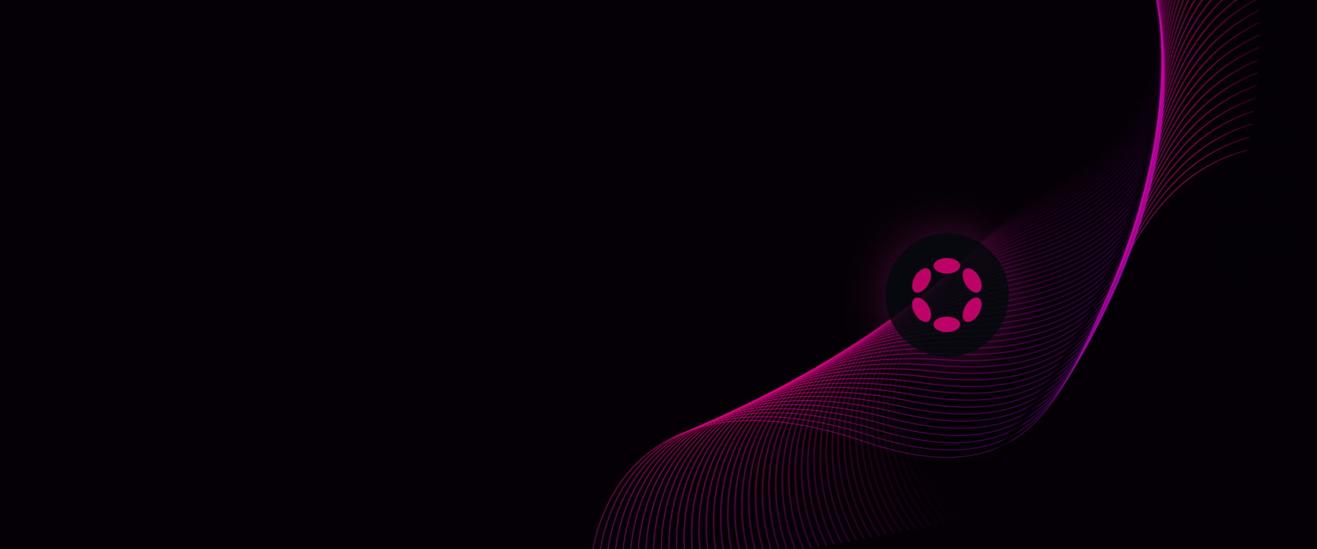 Polkadot logo and designs on a purple background