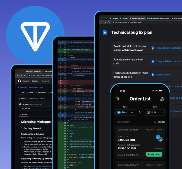 The illustration of TON blockchain ecosystem enhancement project