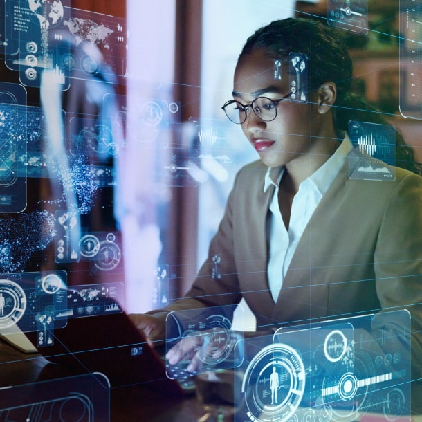 A person providing predictive analytics consulting services