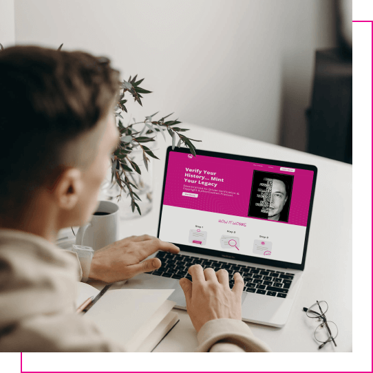 A person visiting Quoth platform on a laptop