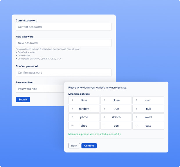 The UI of the transfer page of FileStar