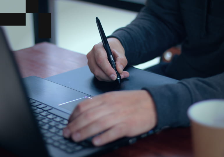 A person utilizes smart contracts features in insurance