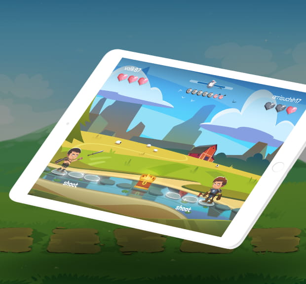 The UI of Duels, the Echo smart contract-powered strategy blockchain game