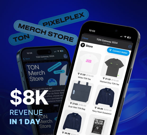 The illustration of TON Merch