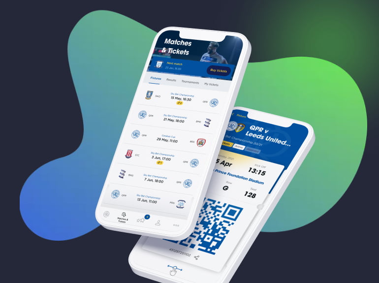 The illustration of mobile UI of FootballNet
