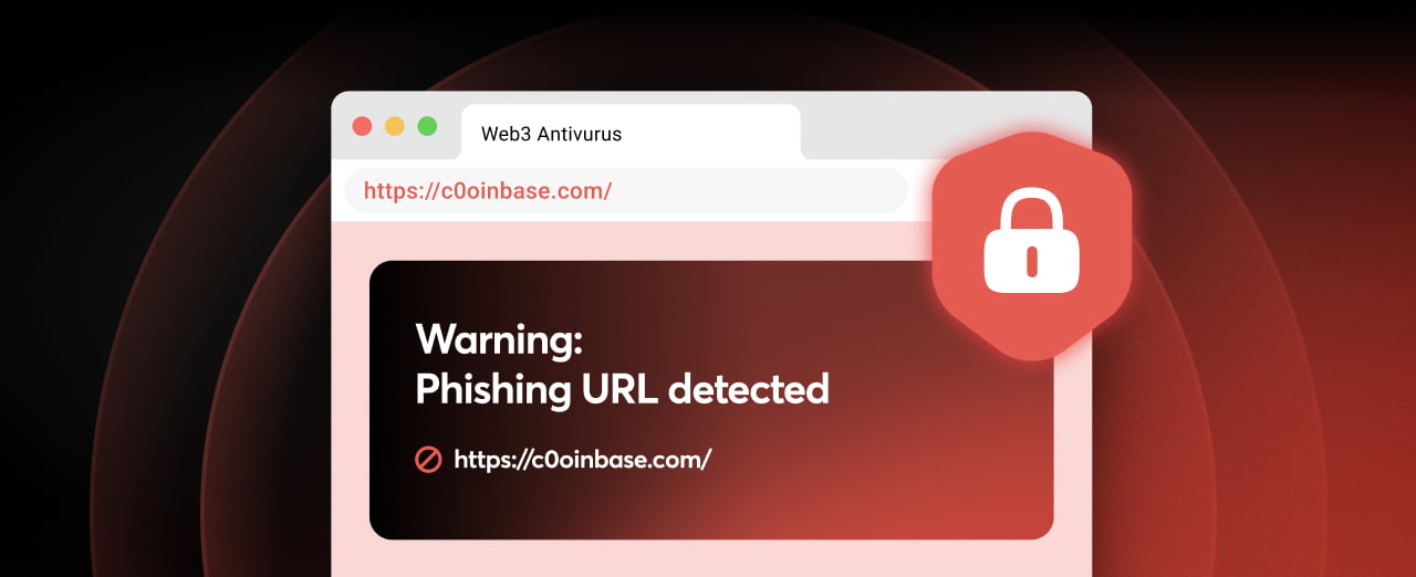 The interface of phishing website warning