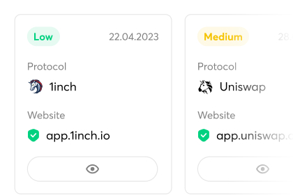 The interface of transaction analysis history on the dashboard