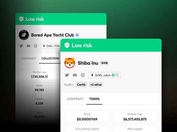 The interface of token analysis