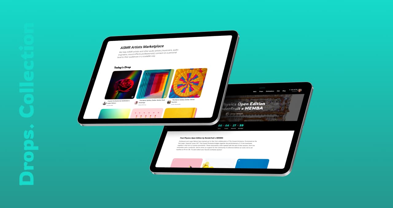 The UI of the platform's Drops screen